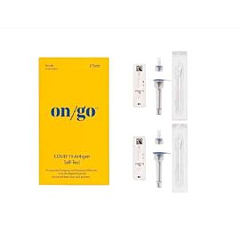 COVID-19 Rapid Test Kit On/Go™ Antigen Detection COVID-19 At-Home Rapid Antigen Test Anterior Nasal Swab Sample - 2 Tests per Box
