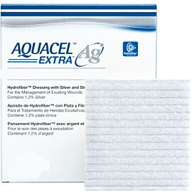AQUACEL Ag Extra Hydrofiber Antimicrobial Dressing, 8" x 12"