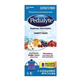 Pedialyte Powder Pack 4 Flavor Variety 0.3 oz Stick, 8 oz.