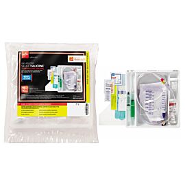 Medline 100% Silicone Temperature-Sensing 2-Way Foley Catheter Tray, 18 Fr, 10 cc, with Securement Device