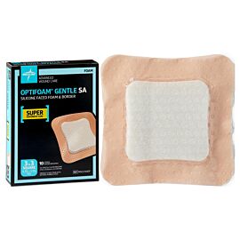 Optifoam Gentle Silicone-Faced Foam Dressing with Border, 3" x 3"