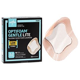 Optifoam Gentle Lite Foam Dressing with Border, 3" x 3"