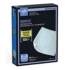 Qwick Non-Adhesive Wound Dressing, 6-1/8" x 8"