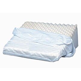 Convoluted Foam Bed Wedge,White Cover,10"X24"X24"