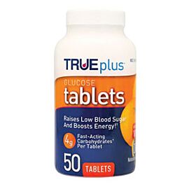 TRUEplus Glucose Tablets 50 count, Orange