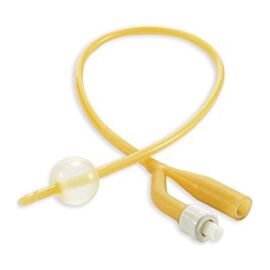 Dover Coude Tip Hydrogel Coated Latex Foley Catheter, 2-Way, 16 Fr, 30 cc