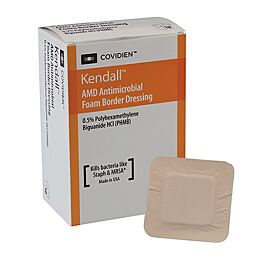 AMD Antimicrobial Foam Border Dressing, 3-1/2" x 5-1/2"