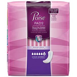 Poise Incontinence Overnight Pads, Ultimate Absorbency, Long, 15.9"