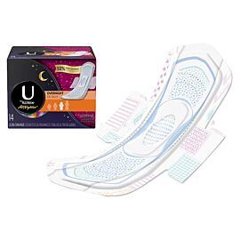 U by Kotex Super Premium Ultra Thin Overnight Wing Allnighter Pads