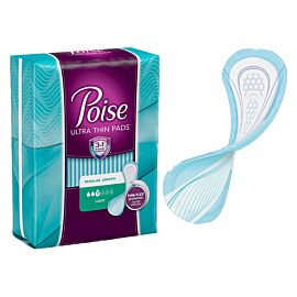 Poise Ultra Thin Incontinence Pads, Light Absorbency, Regular Length, 28 Count