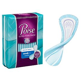 Poise Ultra Thin Incontinence Pads, Moderate Absorbency, Regular Length, 18 Count