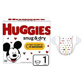 Huggies Snug and Dry Diapers, Size 1, Jumbo Pack, 38 Ct