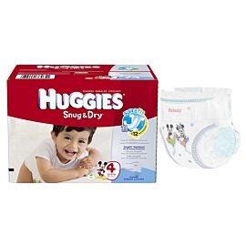 Huggies Snug and Dry Diapers, Size 4, Jumbo Pack, 27 Ct