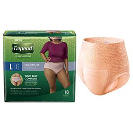 Depend Fit-Flex Underwear for Women, Large