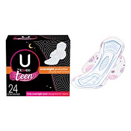 U by Kotex Super Premium Ultra Thin Overnight with Wings Teen Pad