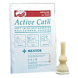Active Cath Latex Self-Adhering Male External Catheter with Watertight Adhesive Seal, 28 mm
