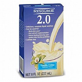 Resource 2.0 Delicious Complete Vanilla Creme Flavor 8 oz. Brik Pak