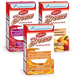 BOOST BREEZE Nutritional Supplement Variety Case 8 oz. Brik Pak