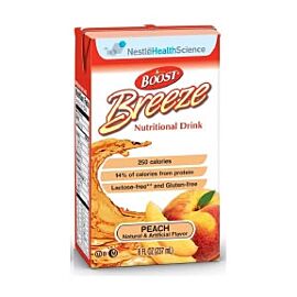 BOOST BREEZE Nutritional Supplement Peach Liquid 8 oz. Brik Pak