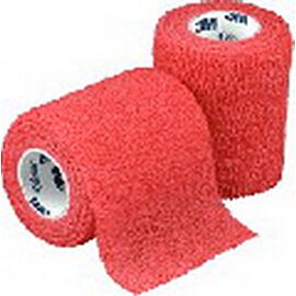 Coban Non-Sterile Self-Adherent Wrap 3" x 5 yds., Red