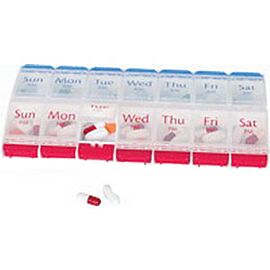 1-Day AM/PM Push Button Pill Reminder 4-1/2" x 8-3/4" X-Large