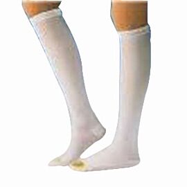 Anti-Embolism Thigh-High Seamless Elastic Stockings Small Long, White