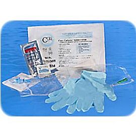 Cure Male 14 French Coude Closed system catheter kit 1500 mL