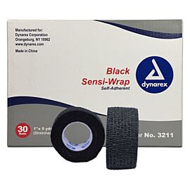 Sensi-Wrap Self-Adherent Bandage, 1" x 5 yds., Black