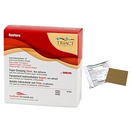 Restore Non-Adhesive Foam Dressing with Silver and Triact Technology, 4" x 4"
