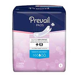 Prevail Bladder Control Moderate Pad White 11"