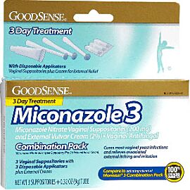 Miconazole 3 Combination Pack, Suppositories with Applicators and Cream