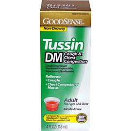 Tussin DM Cough and Chest Syrup for Adults, 4 oz.