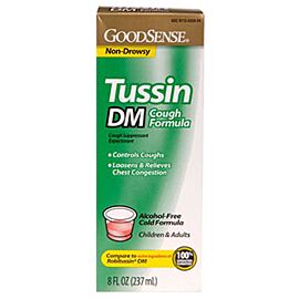Tussin DM Cough Syrup for Children and Adults, 8 oz.
