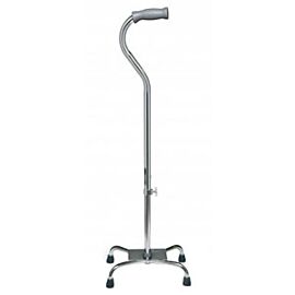 Lumex Low Profile Quad Cane with Small Base, Silver