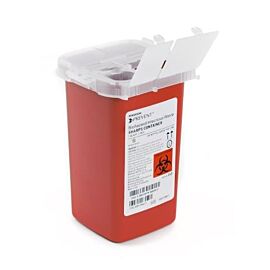 McKesson Prevent® Red Base Sharps Container - Vertical Entry - 0.25 Gallon