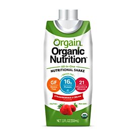 Orgain Organic Nutrition All-in-One Nutritional Shake, Strawberries and Cream, 11 fl oz