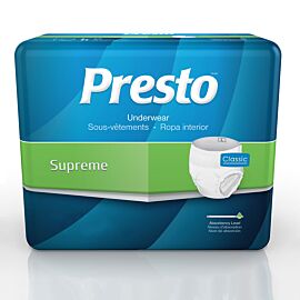 Presto Supreme Classic Protective Underwear Large 45" - 58" Maxiumum Absorbency