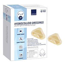 Abena Hydrocolloid Dressing with Beveled Edge, 2" x 2"