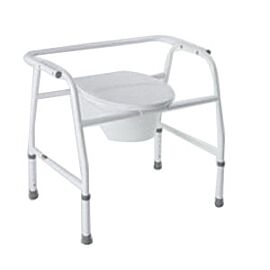 Extra Wide Bedside Steel Commode,400Lb Capacity