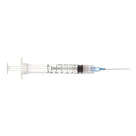 Sol-Care Luer Lock Safety Syringe with Exchangeable Needle 22G x 1-1/2", 3 mL (100 count)
