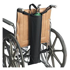 Skil-Care Oxygen Cylinder Holder for Wheelchairs - Nylon, for D, E Cylinders, 16 in to 24 in Wheelchairs