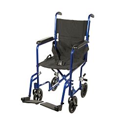 drive Lightweight Transport Chair, Blue, 17-Inch Seat Width