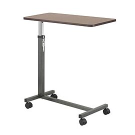 drive Overbed Table, Laminate and Chrome- 28 in - 45 in Adjustable Height