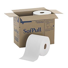 SofPull Paper Towels, 1-Ply, Perforated Center-Pull Roll - White, 7 4/5 in x 15 in