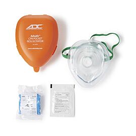 Adsafe Resuscitation Kit - CPR Rescue Mask, Medical Gloves and Alcohol Wipe