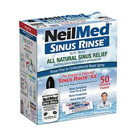 Neilmed Sinus Rinse Saline Nasal Rinse Kit Powder for Solution 50 Packets Each