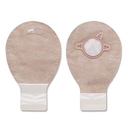 New Image Two-Piece Drainable Transparent Filtered Ostomy Pouch, 7 Inch Length, 2¾ Inch Flange