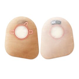 New Image Two-Piece Closed End Transparent Filtered Ostomy Pouch, 7 Inch Length, 2¼ Inch Flange