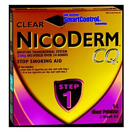 Nicoderm CQ 21 mg Strength Nicotine Polacrilex Stop Smoking Aid