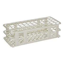 Globe Scientific 456500 Series Test Tube Rack, 16/17mm, 60-Place, White